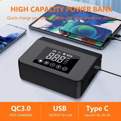 HIEHA High Capacity Power Bank 15000mAh with QC3.0 Fast Charging and Multiple Ports