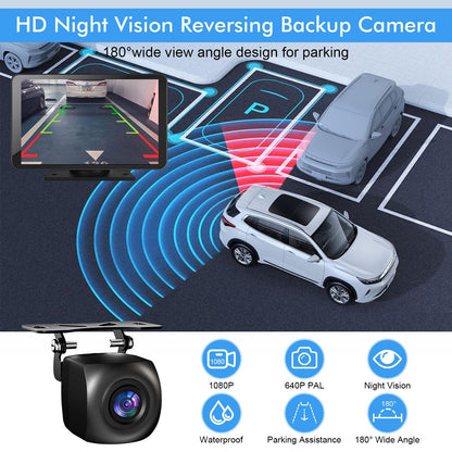 BGNFK 7" Wireless CarPlay & Android Auto Stereo